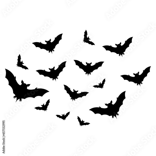 flock bat silhouette