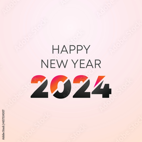 Happy New Year 2024 celebration banner