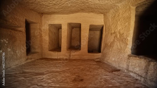 Inside Ancient Stone Tomb - Saudi Arabia photo