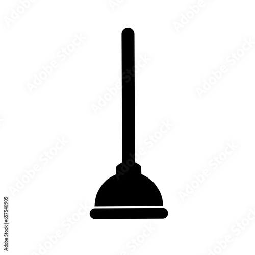 toilet plunger vector with flat design