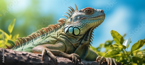 Iguana lizard. Generative AI technology.  