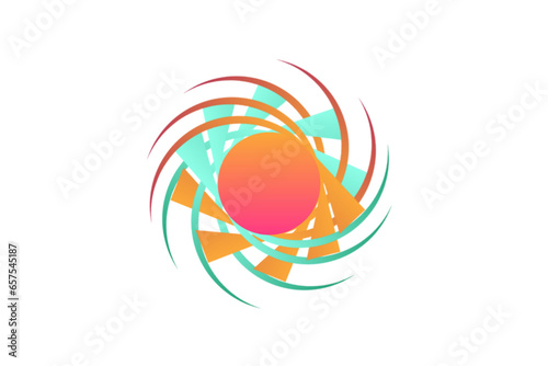 abstract colorful circle, logo, icon, vector, design, business, illustration, symbol, sign, color, concept, circle, colorful, web, rainbow, company, element, shape, art, cycle