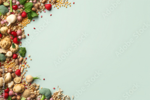Happy World Vegan Day banner background, with empty copy space Generative AI