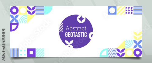 Geotastic Lavender Central Space Abstract Banner Design