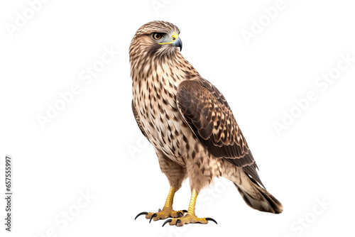 Powerful Hawk Bird Isolated on Transparent Background