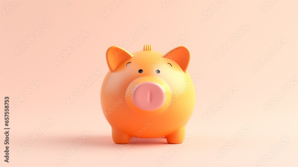 Adorable Piggy Bank. A symbol of savings and financial aspirations
