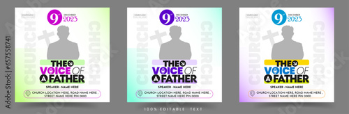 Church conference social media post or worship square flyer banner