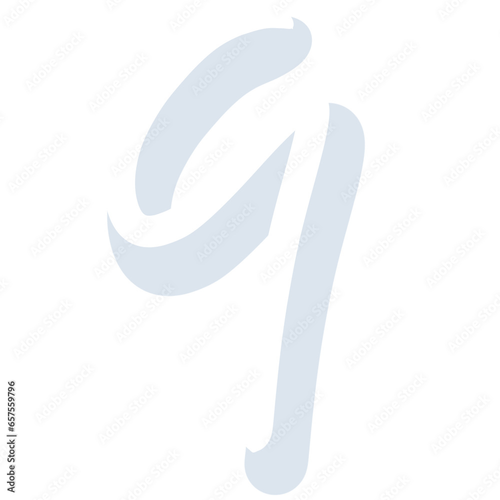 Text font number nine color white shiny gray Text font number nine color white shiny gray
