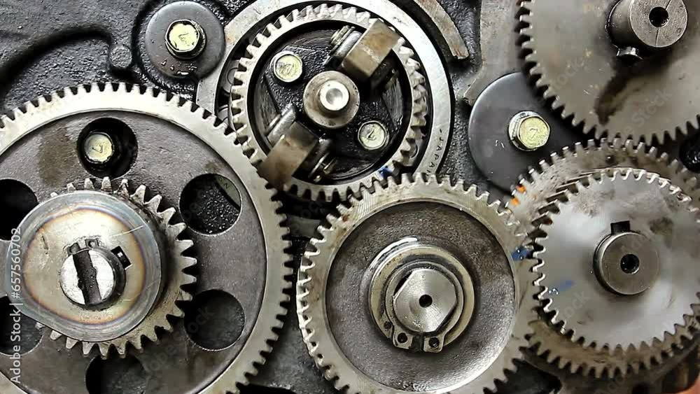 Group of gears working in the machinery Group of gears working in the machinery