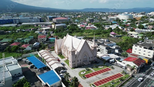 Local Church Of Iglesia ni Cristo At Rizal Avenue, Legazpi City, Albay, Philippines. Aerial Shot photo