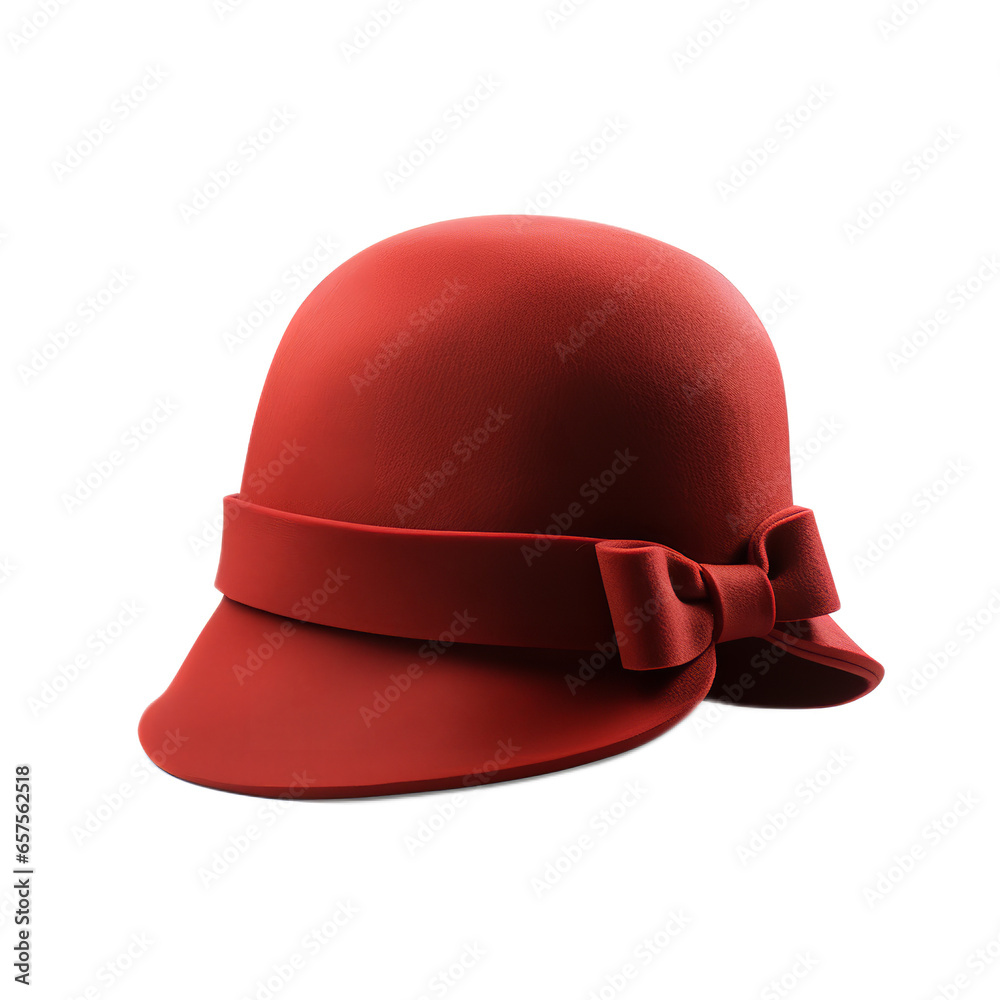 Fototapeta premium Cloche Hat isolated on white backgound