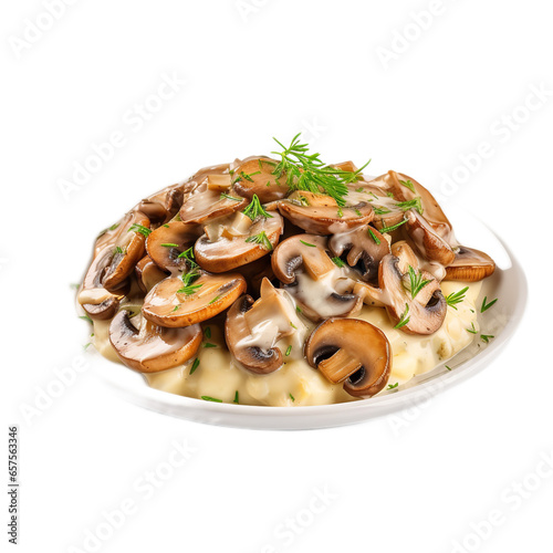Mushroom and Swiss isolated on white background