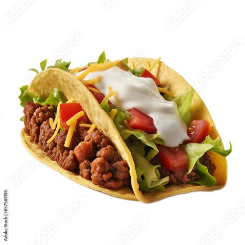 Tacos isolated on white background