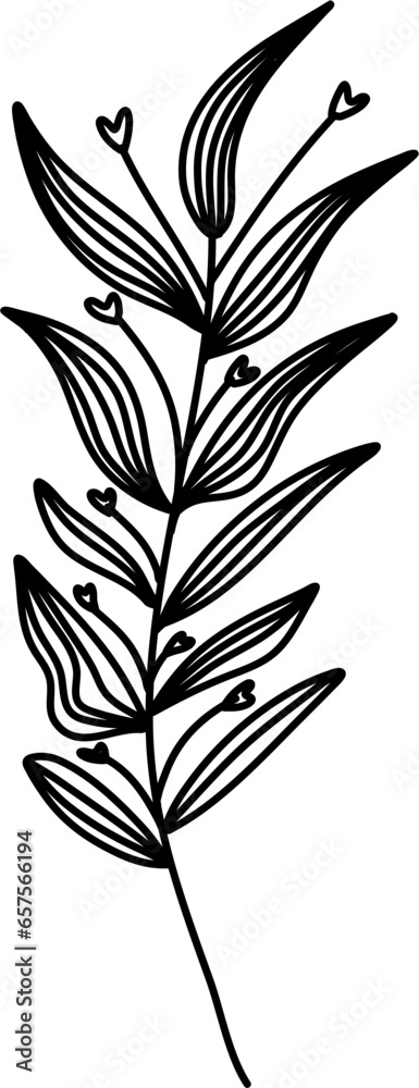 Wildflowers Line Art