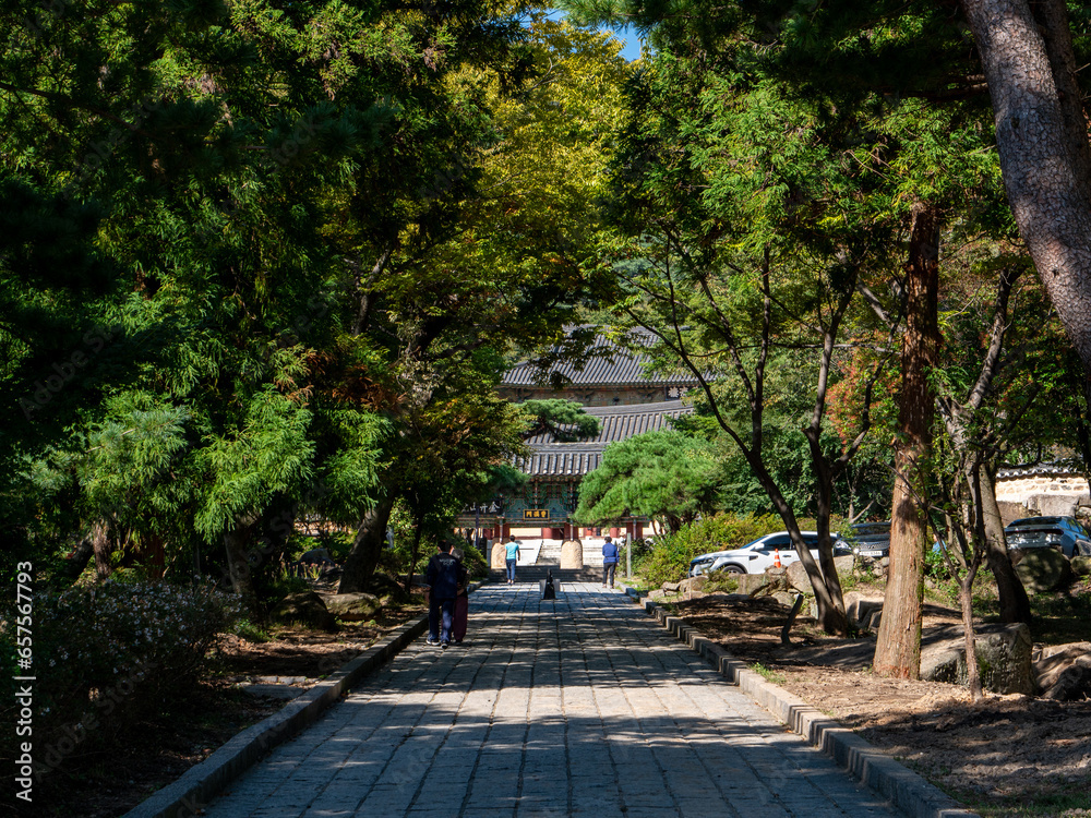 韓国・釜山　梵魚寺の境内