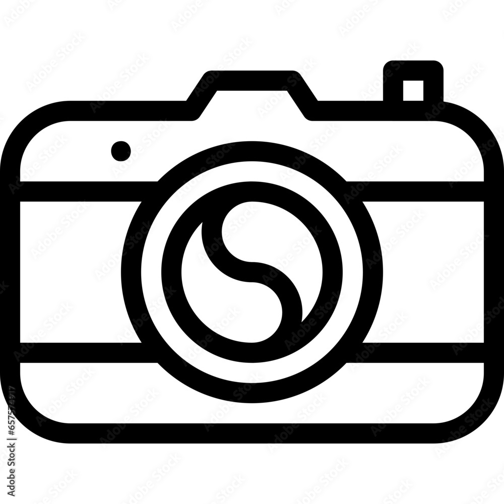 Camera icon on transparent background 