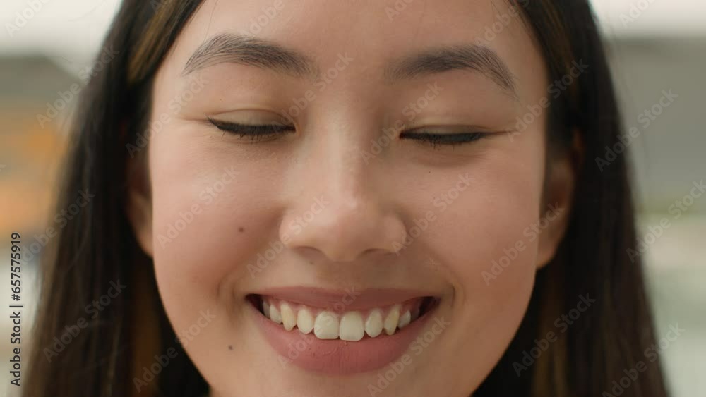Close up female Asian face ethnic happy young girl chinese korean student japanese business woman beautiful businesswoman asia portrait natural beauty skincare makeup healthy teeth dental toothy smile Close up female Asian face ethnic happy young girl chinese korean student japanese business woman beautiful businesswoman asia portrait natural beauty skincare makeup healthy teeth dental toothy smile