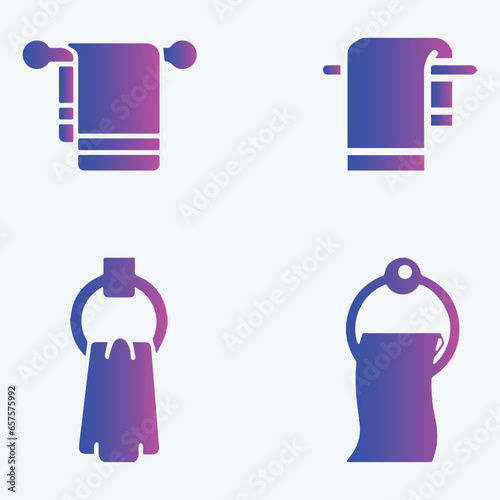 Towel Icons - Soft and Luxurious Towel Icons - Elegant Designs Representing Comfort, Relaxation, and Hospitality. Perfect for Hotels, Spas, and Home Decor Blogs. 