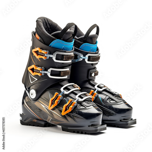 Apres-Ski Boots realistic isolated on white backgound