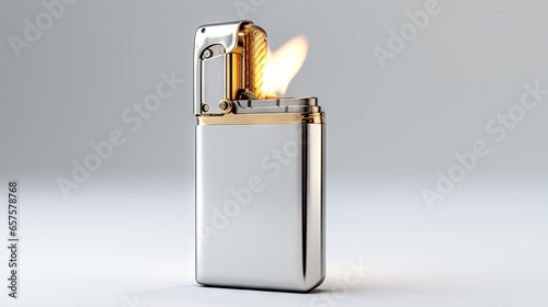  a lighter with a flame coming out of the top of it.  generative ai photo
