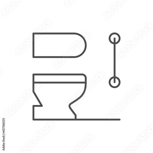 Toilet for handicapped person icon