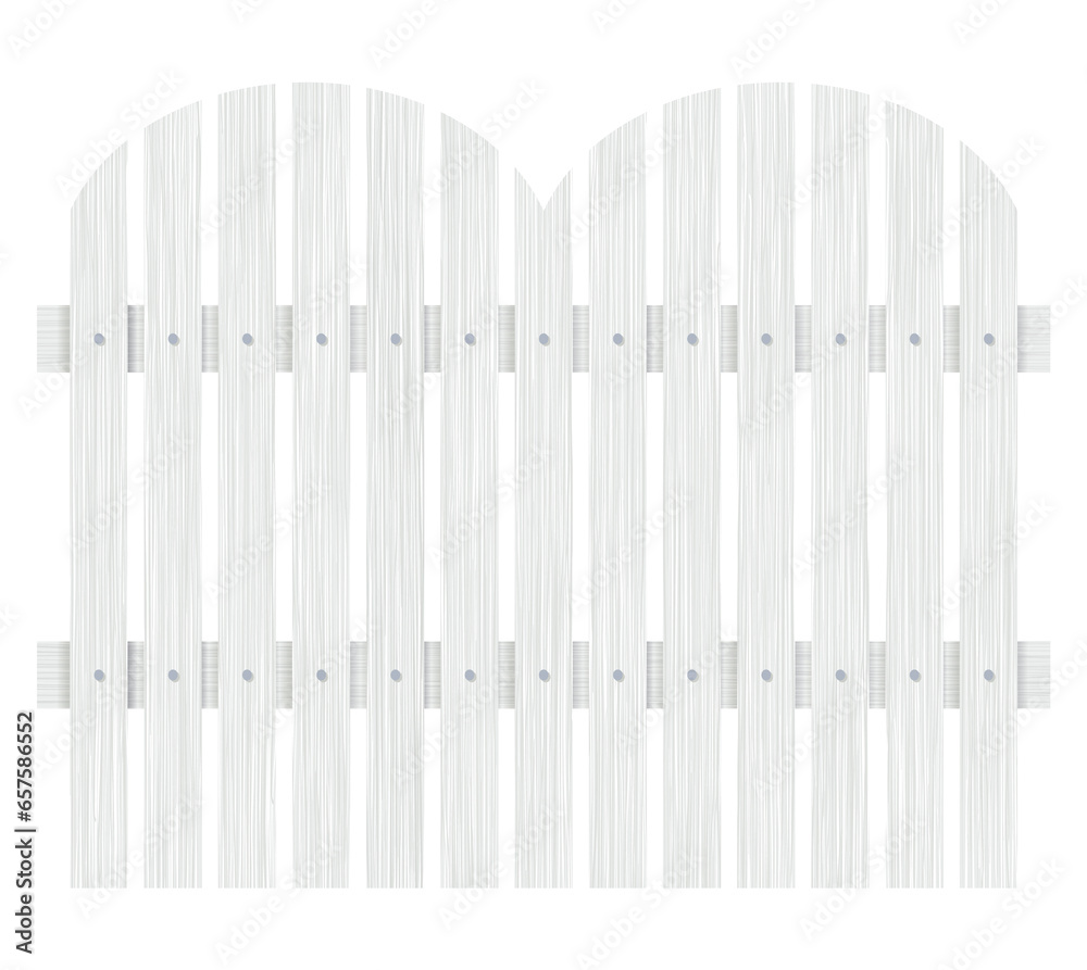 Wooden fence design. Rural fencing board construction in flat style. Enclosing planks, yards barrier. Farm or rural house boundary isolated on white background Wooden fence design. Rural fencing board construction in flat style. Enclosing planks, yards barrier. Farm or rural house boundary isolated on white background