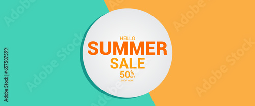 Summer sale Colorful background. Summer sale creative ads. Summer sale design for banner, poster 3D Illustration
