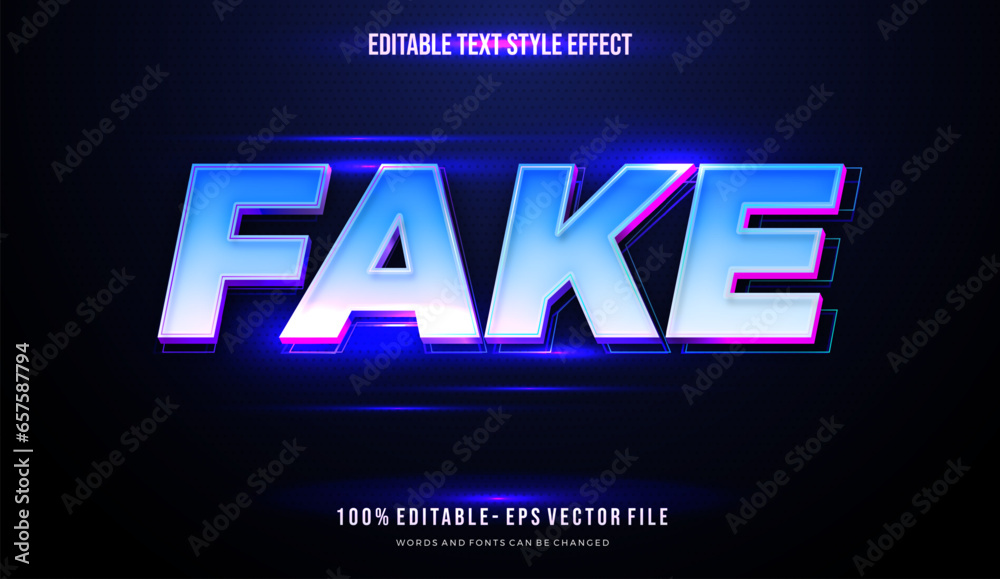 Editable text style effect shiny theme bright color. vector illustration template	