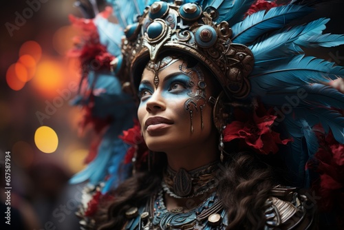 Grandeur of a Rio Carnival parade passing through the Sambadrome, Generative AI © Shooting Star Std