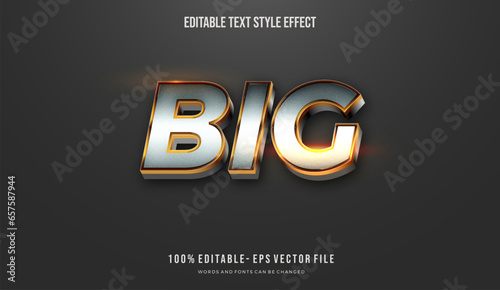 Editable text style effect shiny theme bright color. vector illustration template	