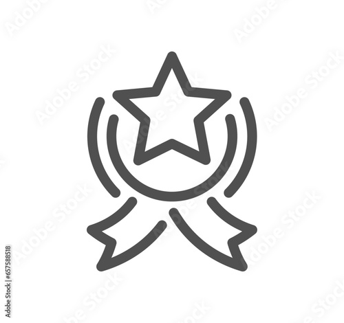 Exclusive benefit related icon outline and linear vector.