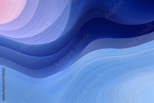 Colorful Horizontal Banner. Modern Soft Curvy Waves Background Design With Steel Blue, Corn Flower Blue and Midnight Blue Color.