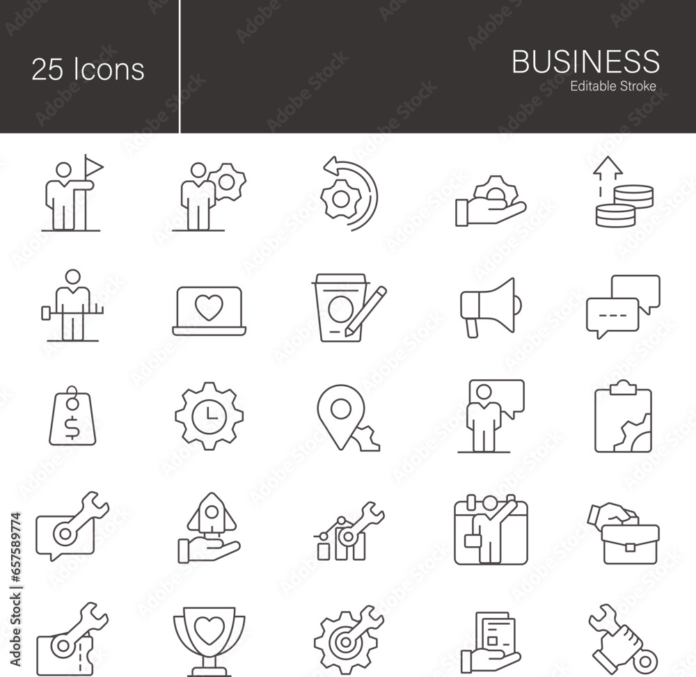 Business and advertising line icon set. 25 editable stroke vector graphic elements, stock illustration
Icon, Marketing, Business, Advertisement