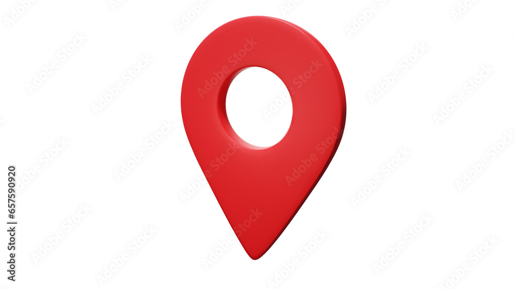Indicador de localización de una ubicación en mapa GPS - obrazy, fototapety, plakaty 