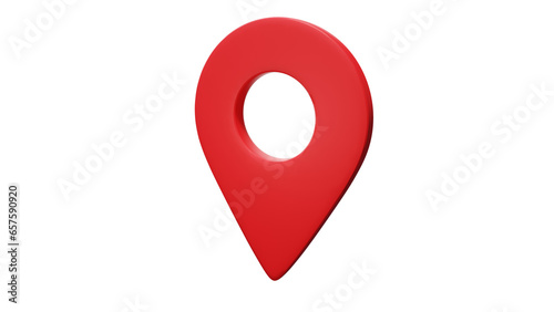 Indicador de localización de una ubicación en mapa GPS