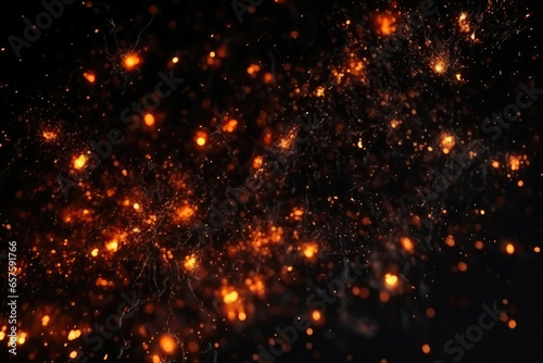 Energetic Fire Particles on Black