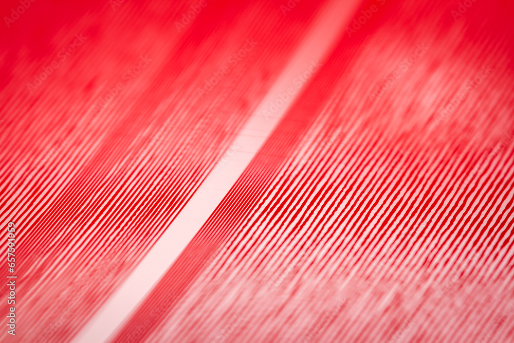 Macro shot of red color vinyl record - obrazy, fototapety, plakaty 