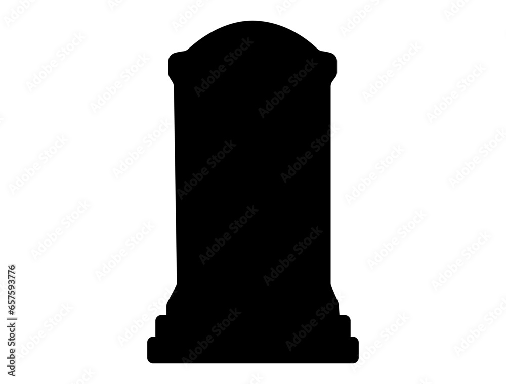 Gravestone silhouette vector art white background Gravestone silhouette vector art white background