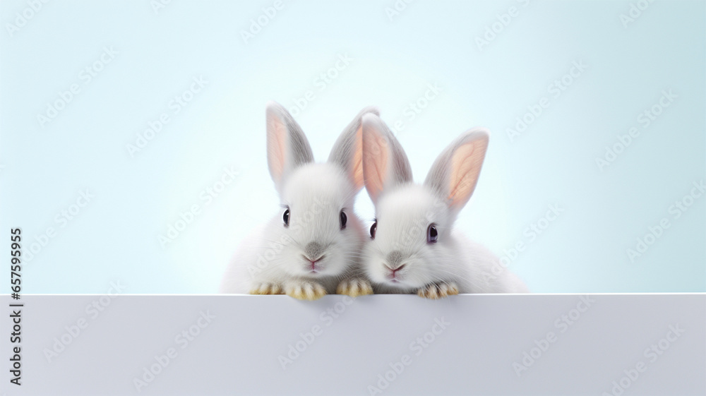bunny in simple and clean background