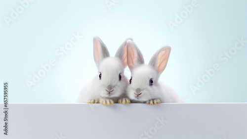 bunny in simple and clean background
