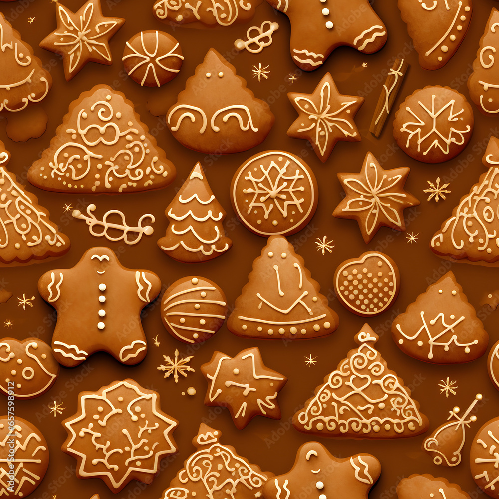 Pattern of christmas cookies Pattern of christmas cookies