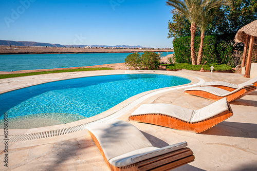 swimming pool in hotel villa