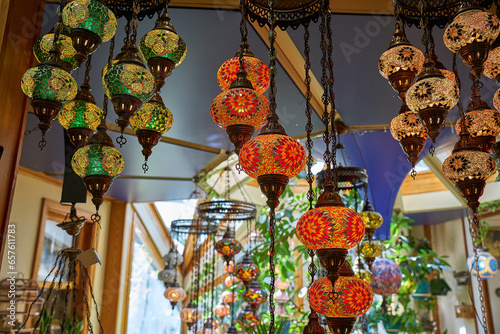 Lamps composition in a market at Bursa, Turkey