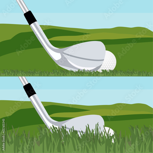 ラフと深いラフ / ウェッジ