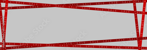 Ribbon with the inscription sale, advertising for a big holiday.