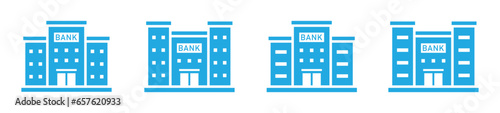 Bank building icon, vector illustration