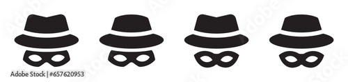 Incognito icon. Anonymous icon, vector illustration.