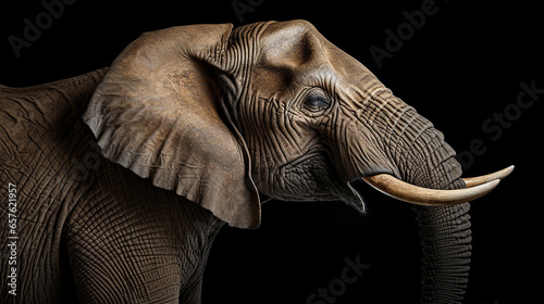 elefante de perfil com espa  o para texto 