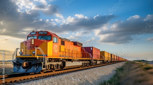 Cargo train: massive, industrial, and essential for global trade