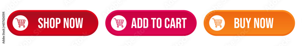 Add to cart button set. Buy buttons for online store with shopping cart icon. Add to cart button set. Buy buttons for online store with shopping cart icon.